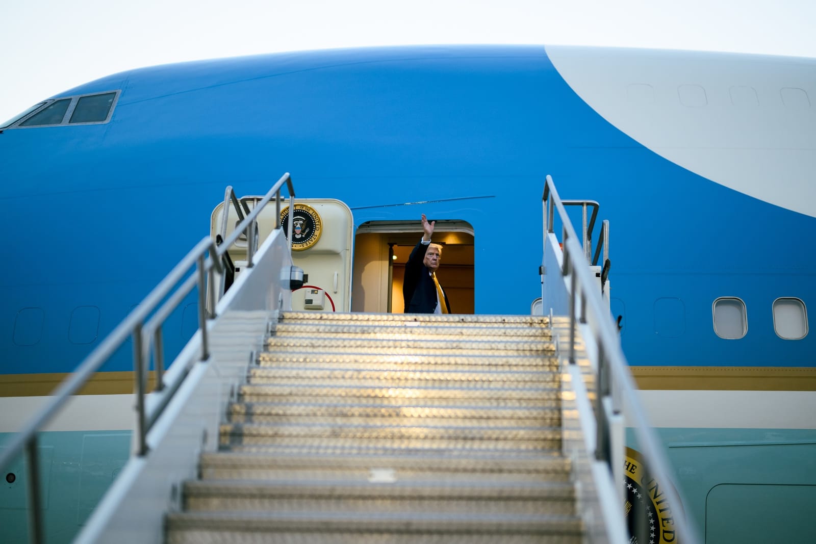 President Trump boarding Air Force One at Esenboga Airport, Ankara, July 8, 2026.